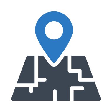 konum vektör renk simgesi