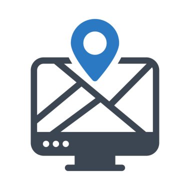 konum vektör renk simgesi