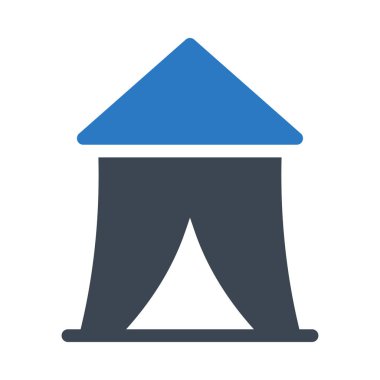 çadır vektör renk simgesi