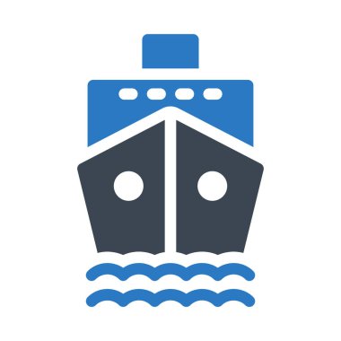 Gemi vektör renk simgesi