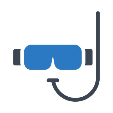 diving vector glyph color icon