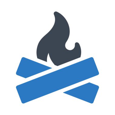 bonfire vector glyph color icon