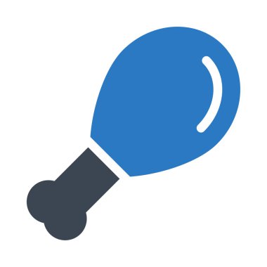 drumstick vector glyph color icon