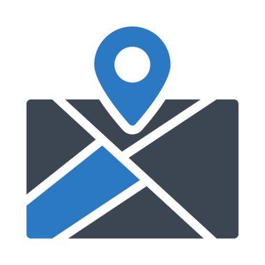 konum vektör renk simgesi