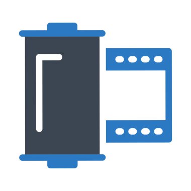 Film şeridi vektör renk simgesi