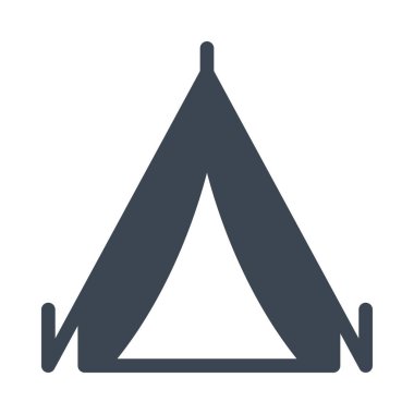 çadır vektör düz simge