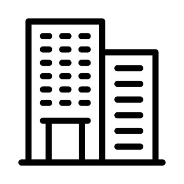 ofis vektörü ince çizgi simgesi