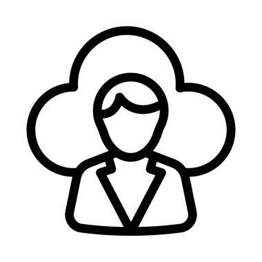 bulut vektörü ince çizgi simgesi