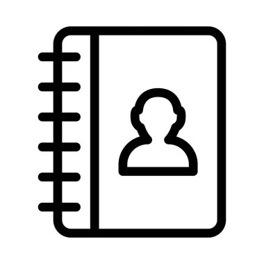 telefon rehberi vektörü ince çizgi simgesi