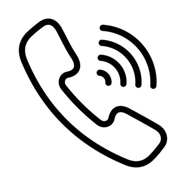 telefon vektörü ince çizgi simgesi