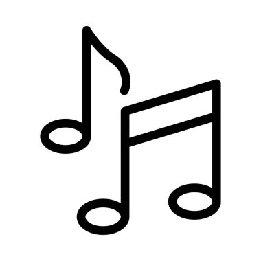 Melodi vektörü ince çizgi simgesi