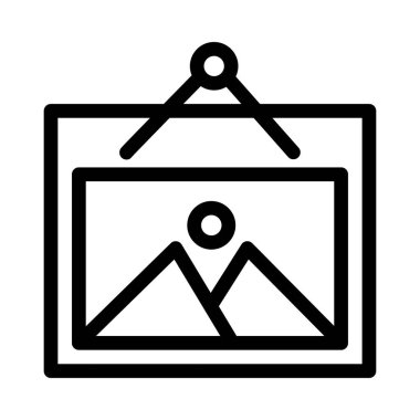 fotoğraf vektörü ince çizgi simgesi