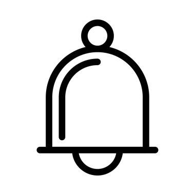 çan vektörü ince çizgi simgesi