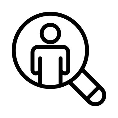 profil vektörü ince çizgi simgesi