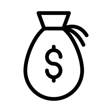 Dolar vektör ince çizgi simgesi