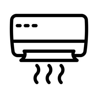 soğutma vektörü ince çizgi simgesi