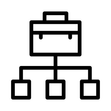 ağ vektörü ince çizgi simgesi