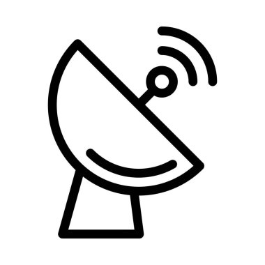 uydu vektörü ince çizgi simgesi