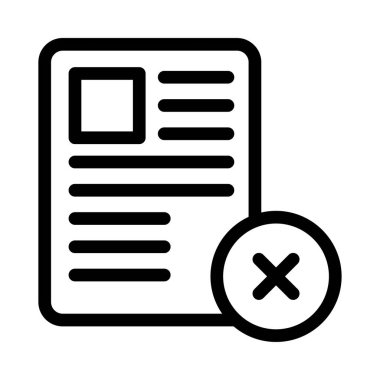 vektör ince çizgi simgesini sil