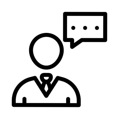 çalışan vektör ince çizgi simgesi