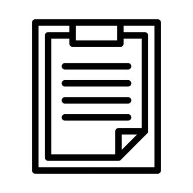 belge vektörü ince çizgi simgesi