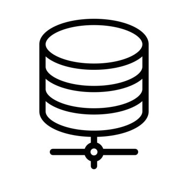 sunucu vektörü ince çizgi simgesi