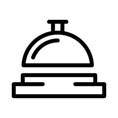 Uyarı vektörü ince çizgi simgesi