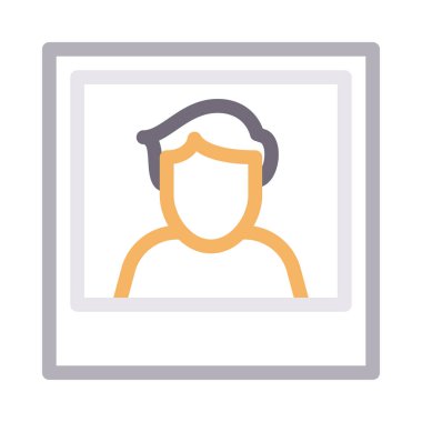 fotoğraf vektörü renk çizgisi simgesi