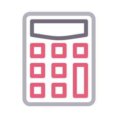 muhasebe vektörü renk çizgisi simgesi