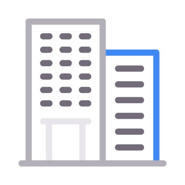 ofis vektörü renk çizgisi simgesi