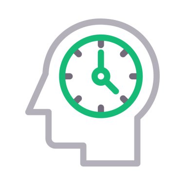 zaman vektör renk çizgisi simgesi