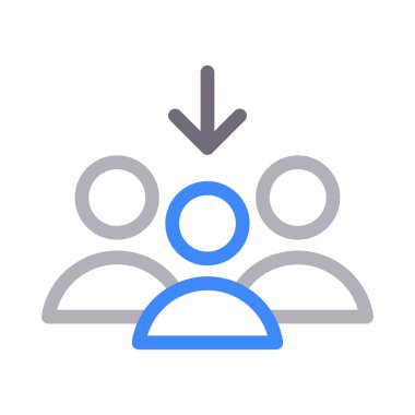 takım vektör renk çizgisi simgesi