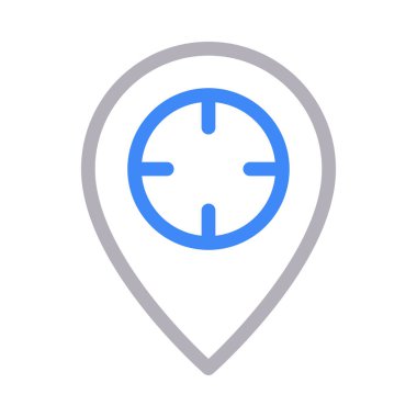 konum vektör renk çizgisi simgesi