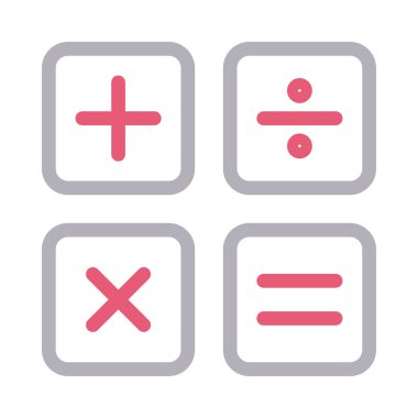 muhasebe vektörü renk çizgisi simgesi