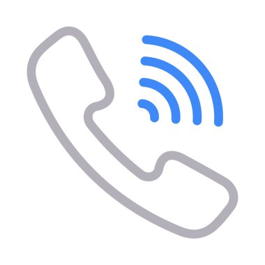 telefon vektörü renk çizgisi simgesi