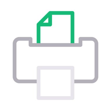 yazdırma vektörü renk çizgisi simgesi