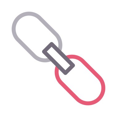 hiper bağlantı vektör renk çizgisi simgesi