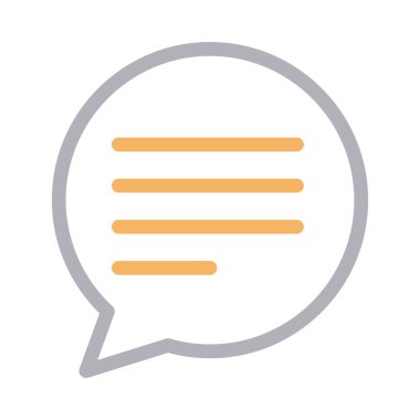 ileti vektör renk çizgisi simgesi