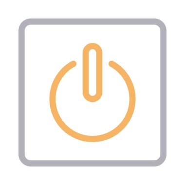 güç vektörü renk çizgisi simgesi