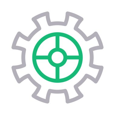 dişli vektör renk çizgisi simgesi