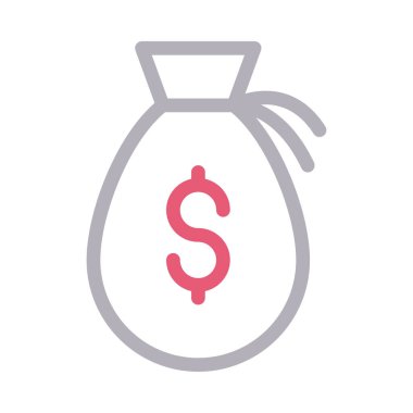 Dolar vektör renk çizgisi simgesi