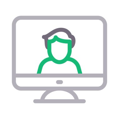 kullanıcı vektörü renk çizgisi simgesi 