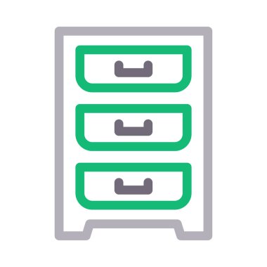 kabine vektör renk çizgisi simgesi