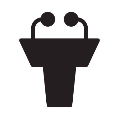 podium vector glyph flat icon