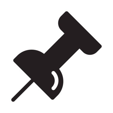 Pin vektör düz simgesini it