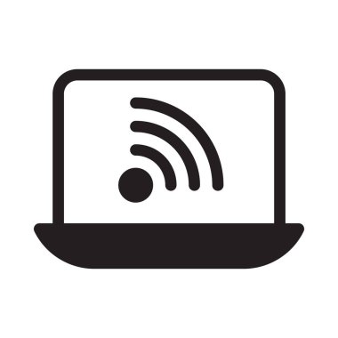 bağlantı vektörü glyph düz simgesi