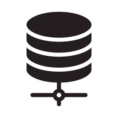 sunucu vektörü düz simgesi