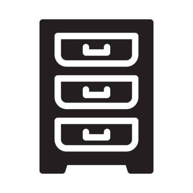 kabine vektör simgesi düz simge