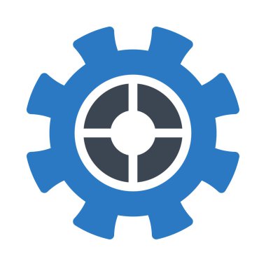 dişli vektör renk simgesi