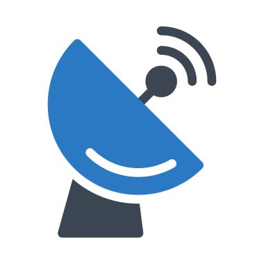 uydu vektör renk simgesi